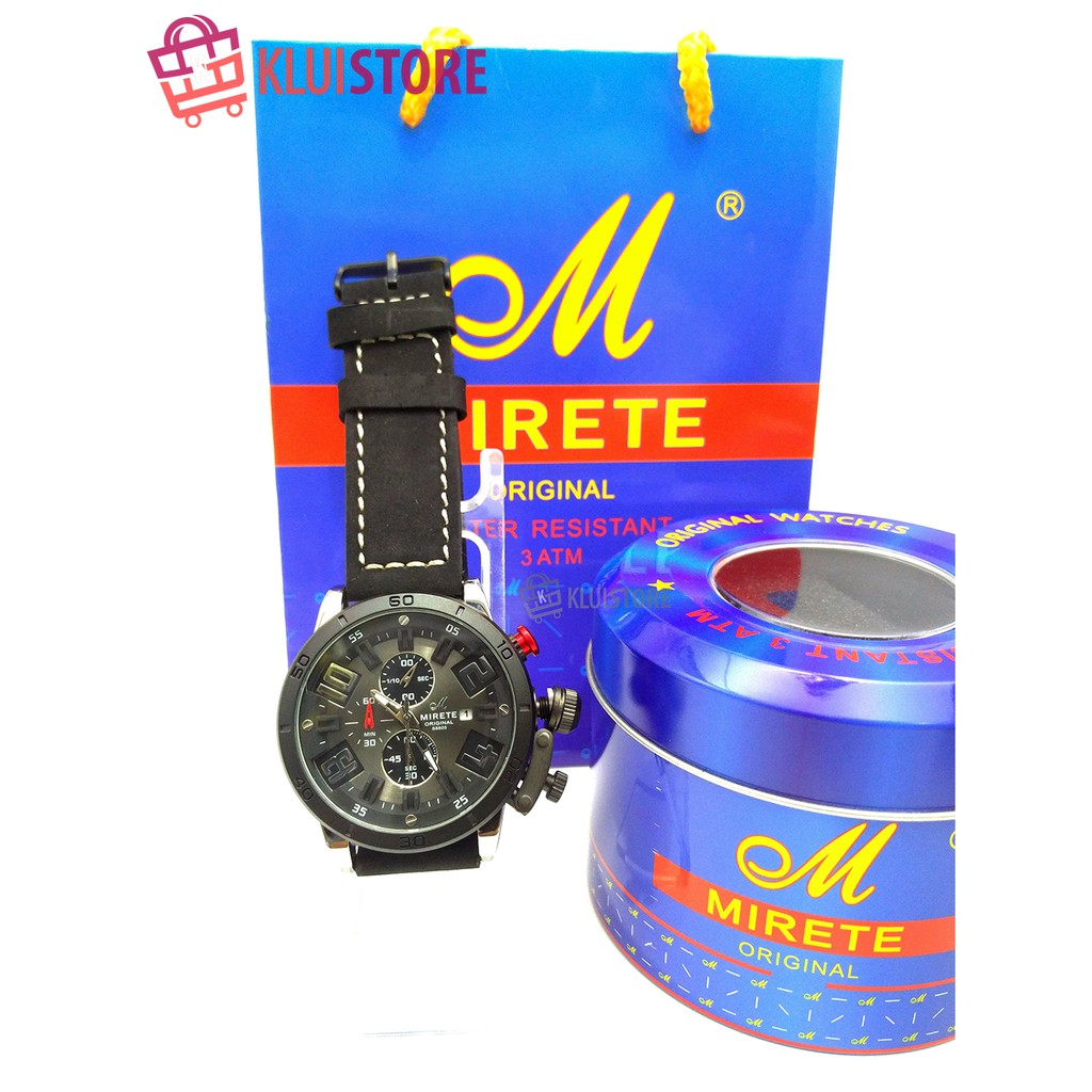 JAM TANGAN PRIA CHRONO AKTIF MIRETE KULIT 8605 ORIGINAL 100%