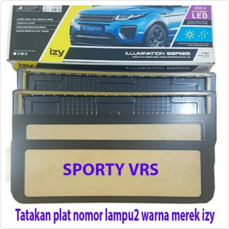 Tatakan Plat Nomor Mobil Universal Mica Lampu