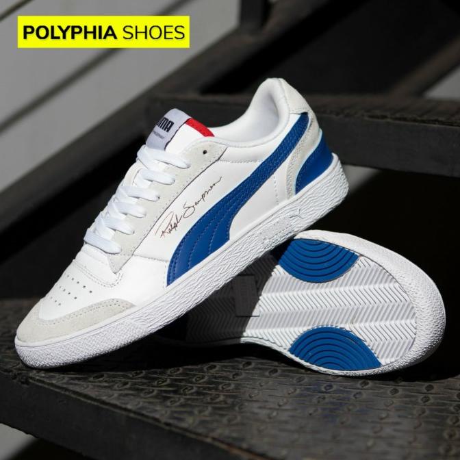 Sepatu Sneakers Original Pria / Puma Ralph Sampson White Blue Ukhasachairil