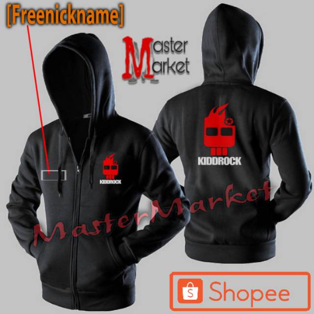 Jaket sweater hoodie Kiddrock. Jaket Outdoor.free nick name.Bisa pesan warna