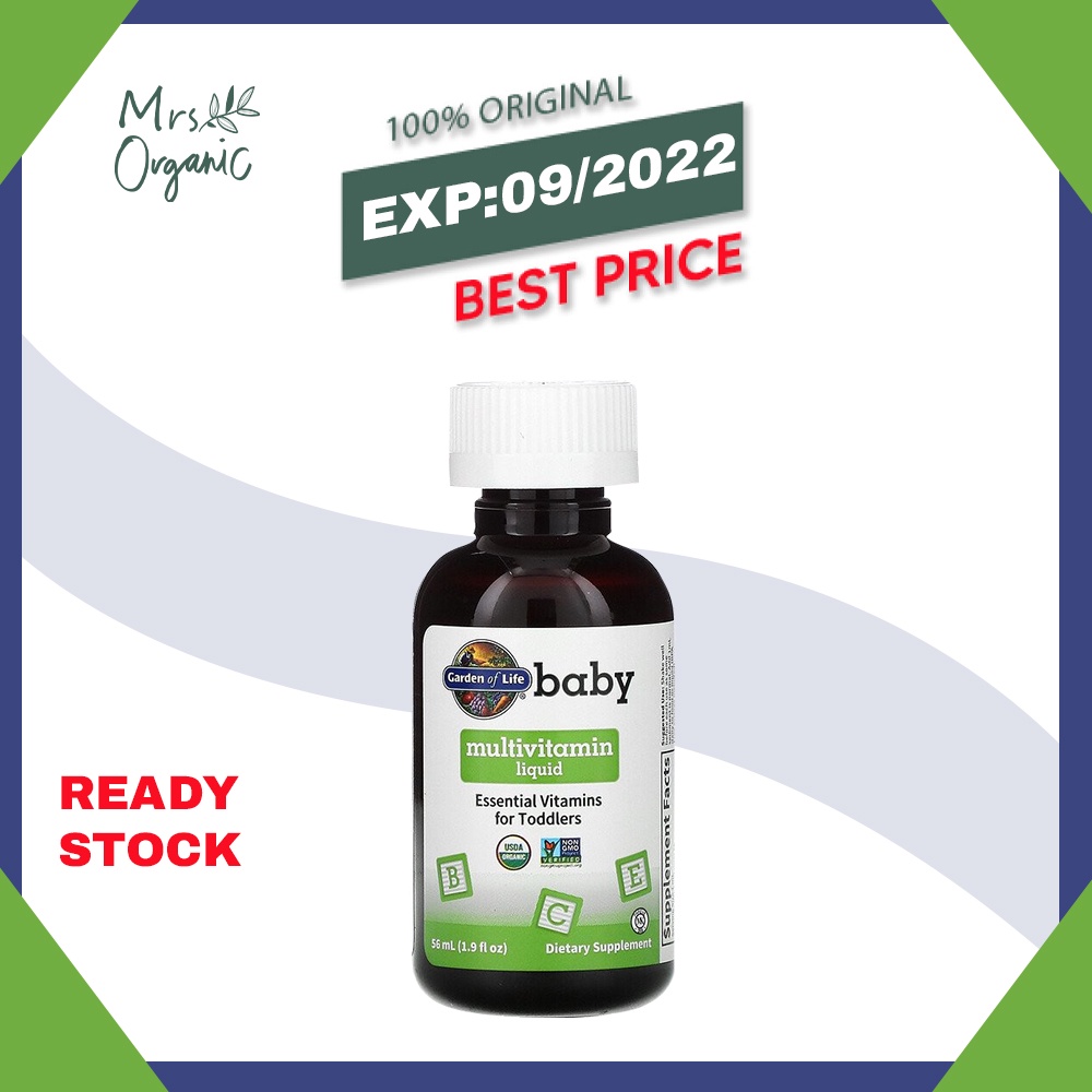 GARDEN OF LIFE Baby Multivitamin 56ml - vitamin anak batita
