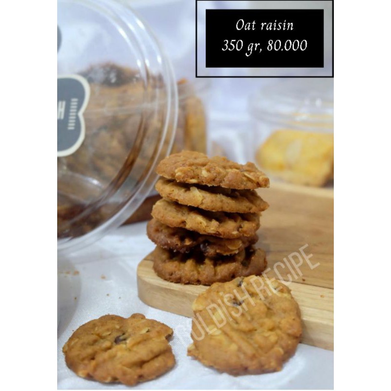 

Oatmeal raisin cookies, kue kering renyah dan enak. BEBAS BAHAN KIMIA!!!!!