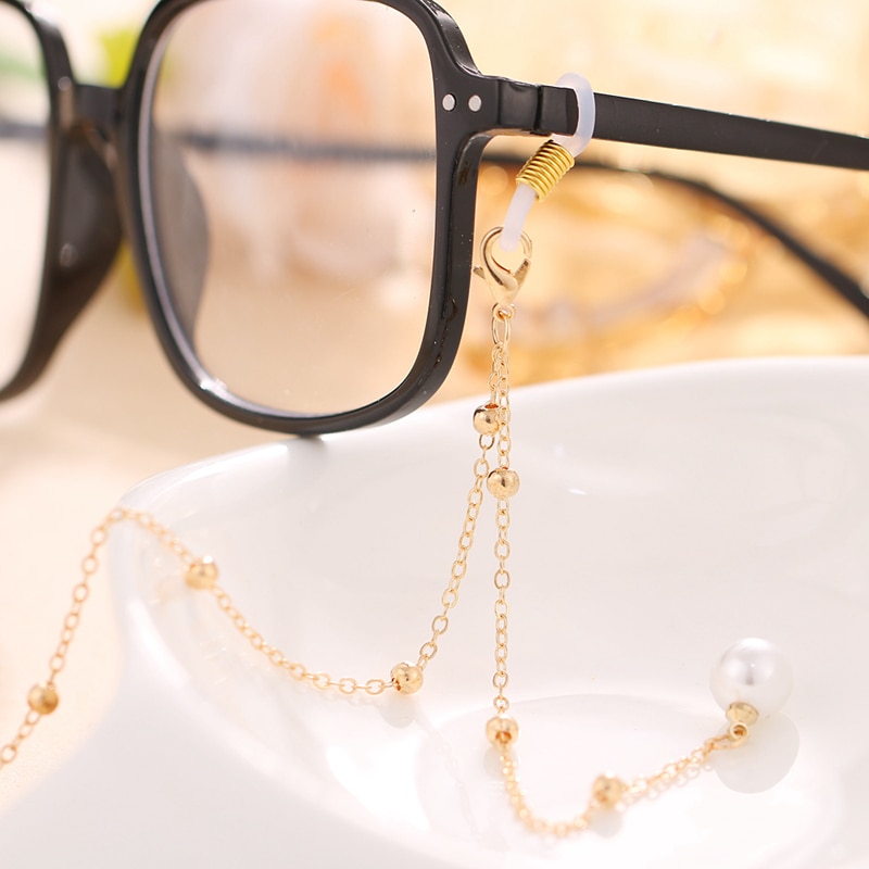 Fashion Pearl Pendant Mask Glasses Chains Lanyards For Women Eyeglasses Cord Lanyard Neck Strap Lanyard Necklace Jewelry