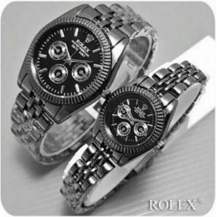 Flash Sale Jam Tangan Couple Murah RLX Rantai Crono Hiasan