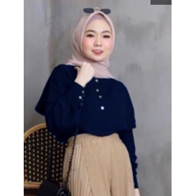 ROTTENKLASS NIKI BAJU ATASAN BLOUSE WANITA LENGAN PANJANG PAKAIAN SANTAI CEWEK MURAH KEKINIAN-3