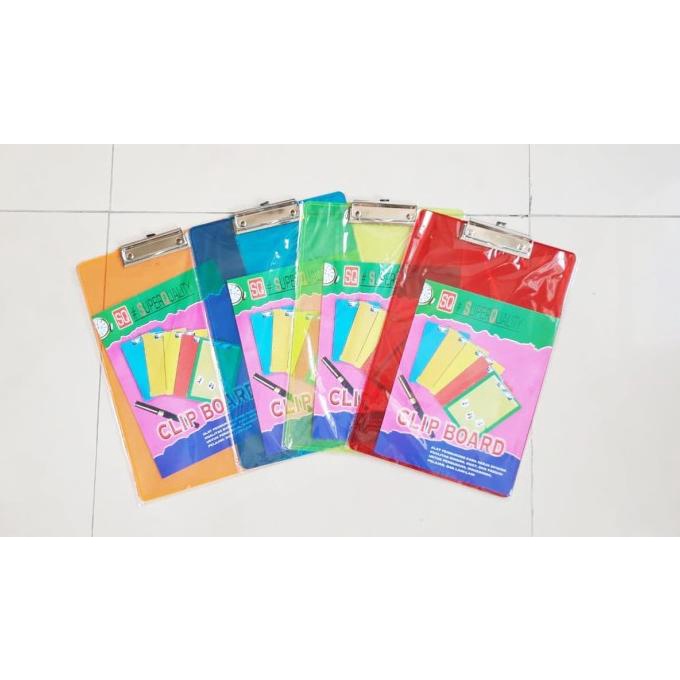 

Clip Board / Papan Jalan Plastik Transparant / Alas Tulis Ujian Polos
