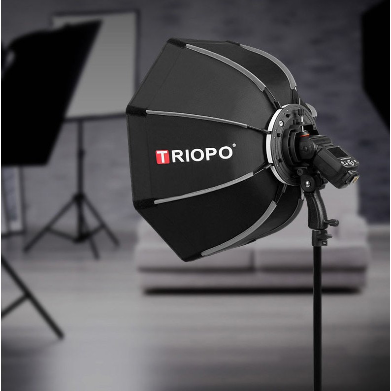 TaffSTUDIO Payung Studio Octagonal Umbrella Softbox Reflektor Flash 90CM/65CM/55CM - Black - X6CS02BK