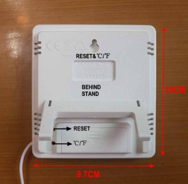 Hygrometer Digital Thermo Hygrometer HTC-1 Clock Humidity Jam Pengukur Suhu Ruang