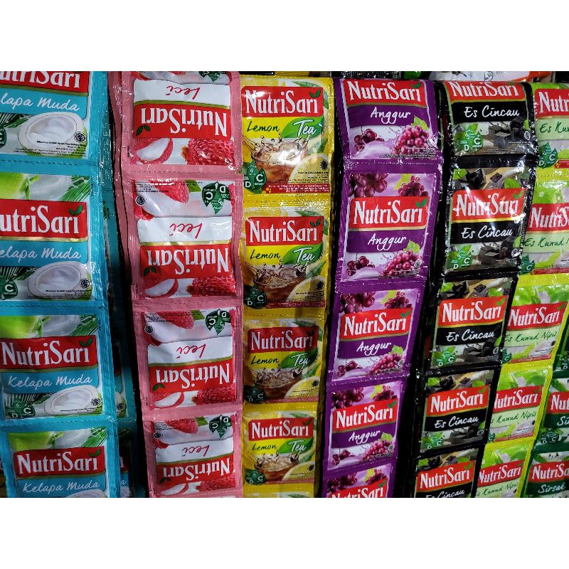 

minuman bubuk instant nutrisari nutri sari aneka rasa isi 10pcs