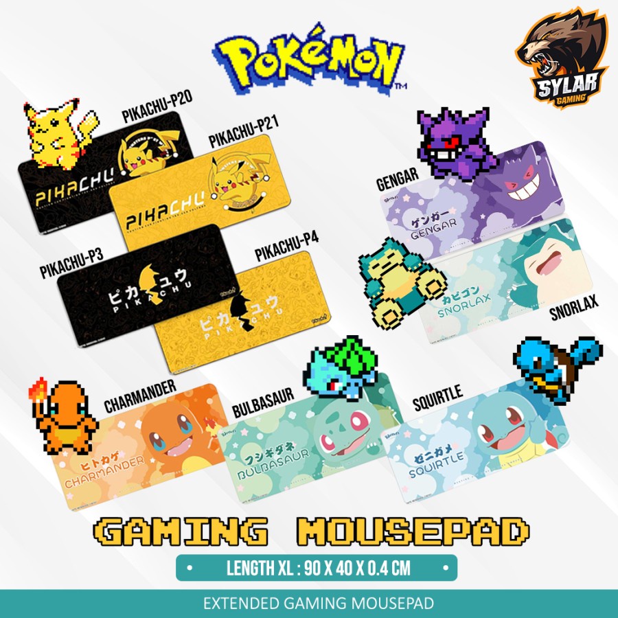 Pokemon Pikachu Deskmat XL Cloth Gaming Mousepad