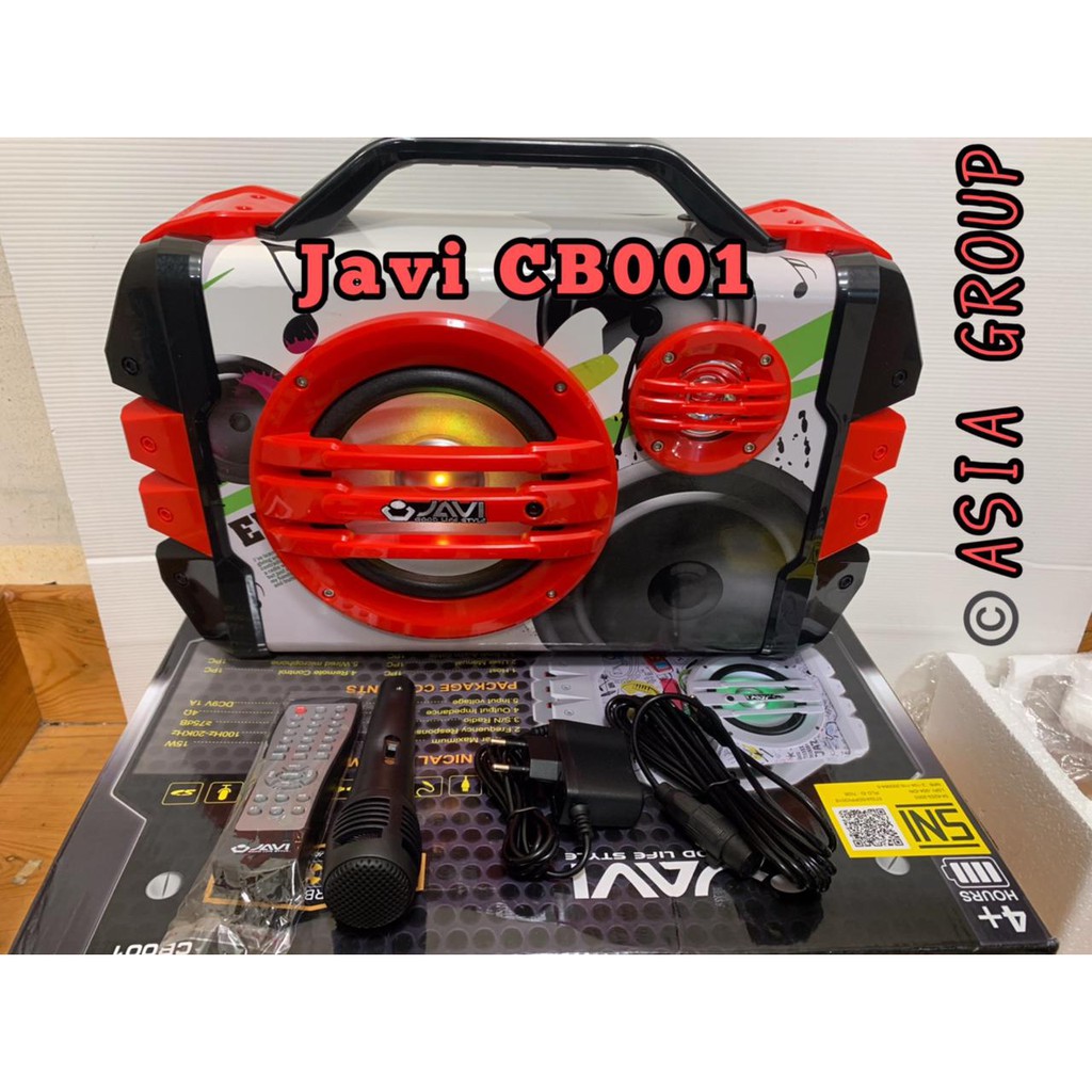 PROMO~Speaker Javi CB001 Speaker Portable USB Javi BONUS MICROPHONE (suport radio fm usb micro-sd)