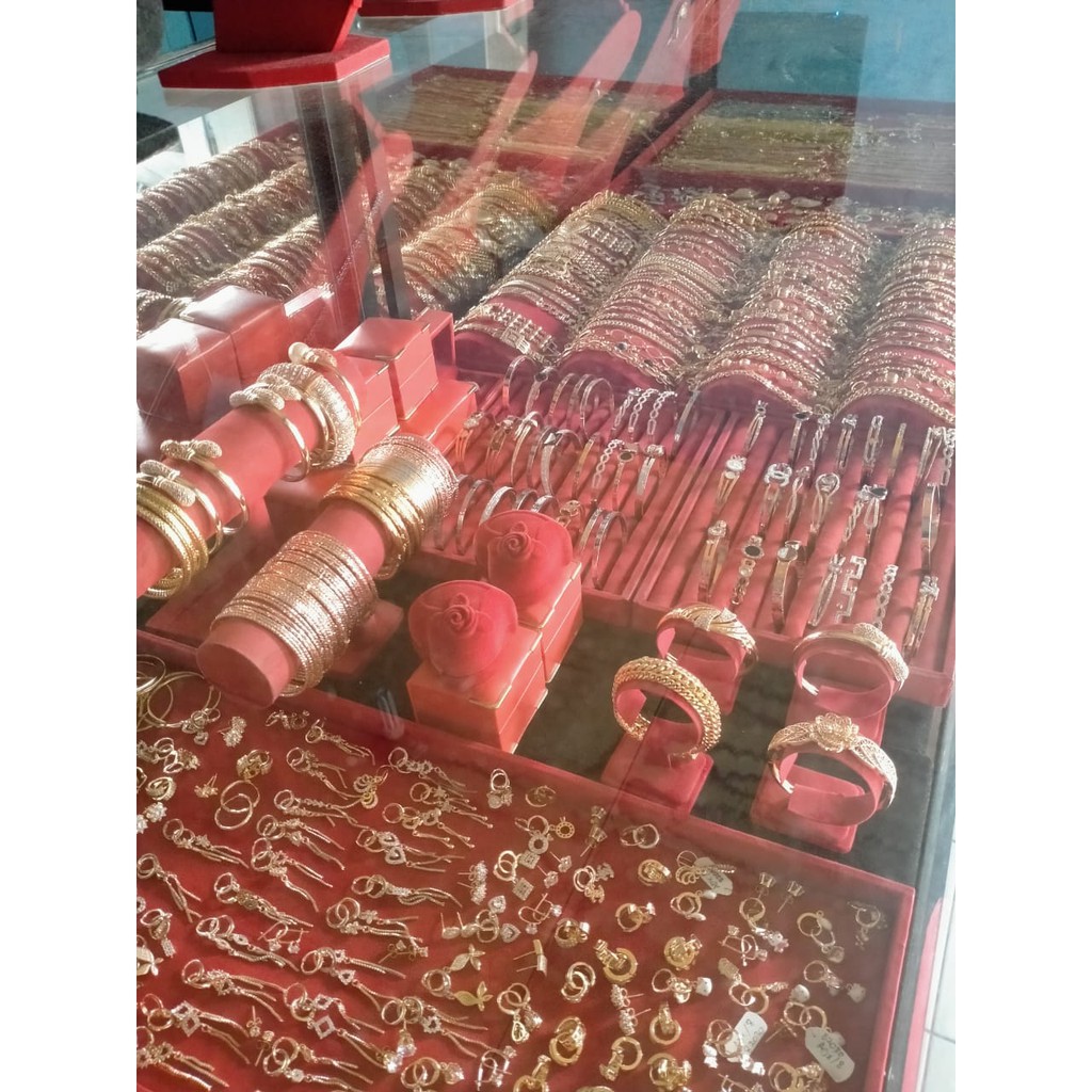 Gelang rantai wanita perhiasan lapis emas anti luntur tahan lama  sedang