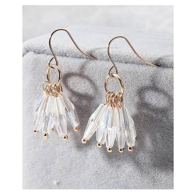 LRC Anting GAntung Fashion Tassel Decorated Earrings