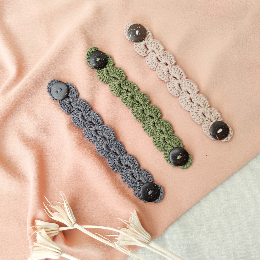 Mask Connector Ear Saver - Tali Konektor Masker Pengait / Pengikat Hijab Rajut