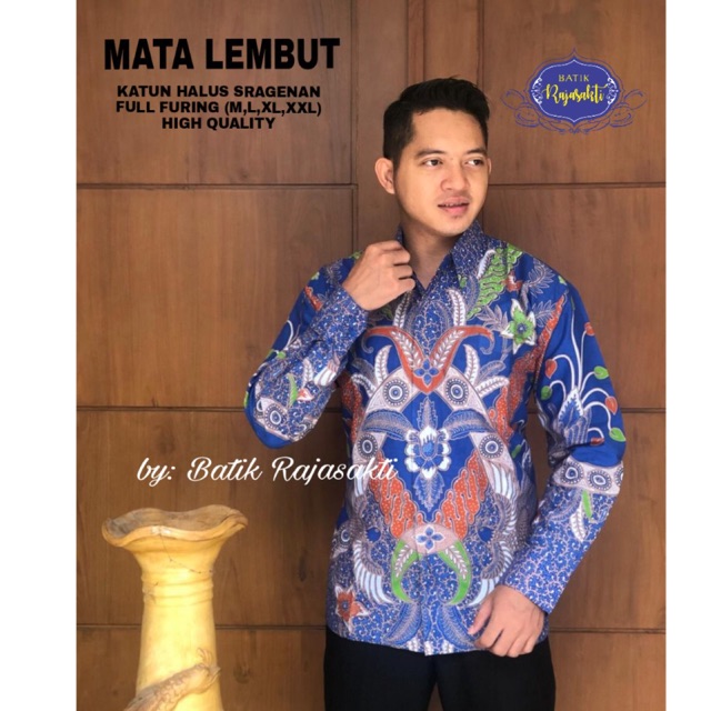 Kemeja Batik MATA LEMBUT FULL FURING Katun Halus Sragenan Size M-XXL TERMURAH