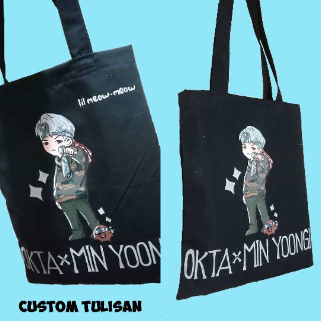 

Totebag custom lukis (kpop idol animation)