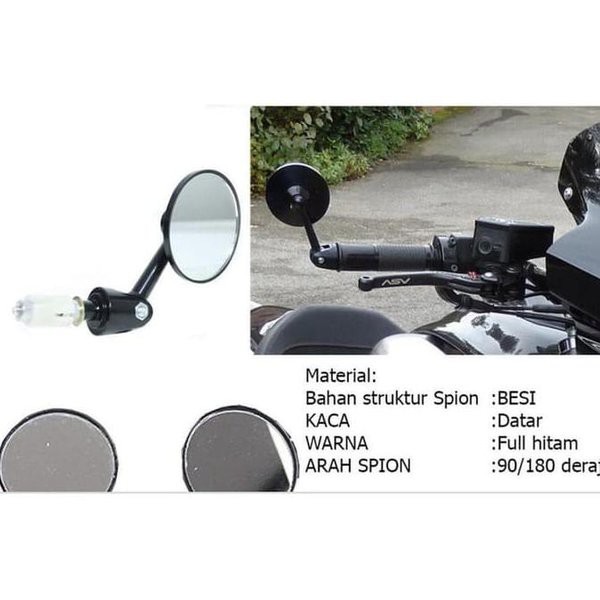 Spion Jalu Bulat Lipat Untuk Semua Motor Bar End Nmax Aerox Xmax Vario Pcx Vespa DLL