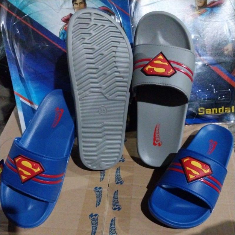 SANDAL ANAK SELOP SPIDERMAN BATMAN SANDAL SLOP SUPERMAN/SANDAL SLOP ANDO ANAK/SANDAL ANAK COWOK