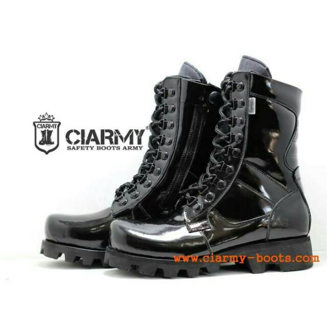 Sepatu pdl tni polri kulit sapi asli merk ciarmy type c044rk