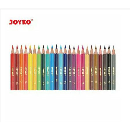 [TOSERBA_EMAK] - Pensil Joyko 24 Warna Panjang/Pendek Superior Quality Color Pencils