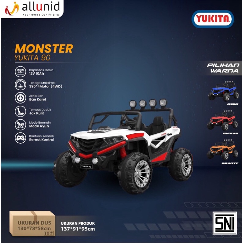 Mobil aki anak Yukita 90 Monster