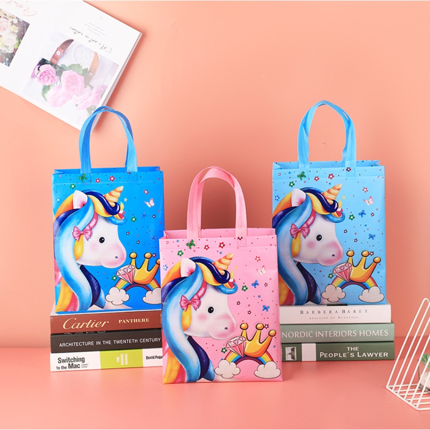 GOODIE BAG DX32 ULANG TAHUN TAS KARUNG PLASTIK GOODIE BAG UNICORN/DINO