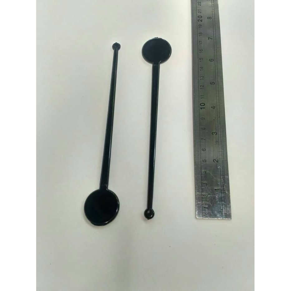adukan minuman / stirrer plastik hitam 18 cm minimal order 100