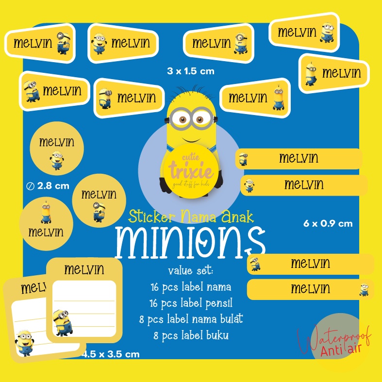 

Sticker Label Nama Anak Minion