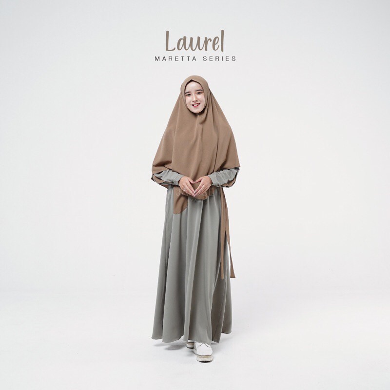 Set Gamis+Khimar Syari | Maretta Series- Laurel | Jamise Syari