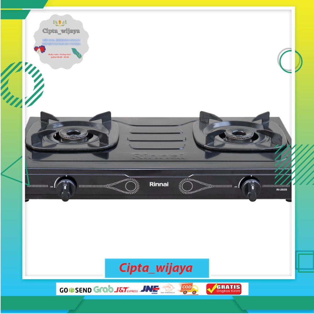 Kompor Rinnai 2 Tungku Rinnai RI-202S Teflon RI 202 S