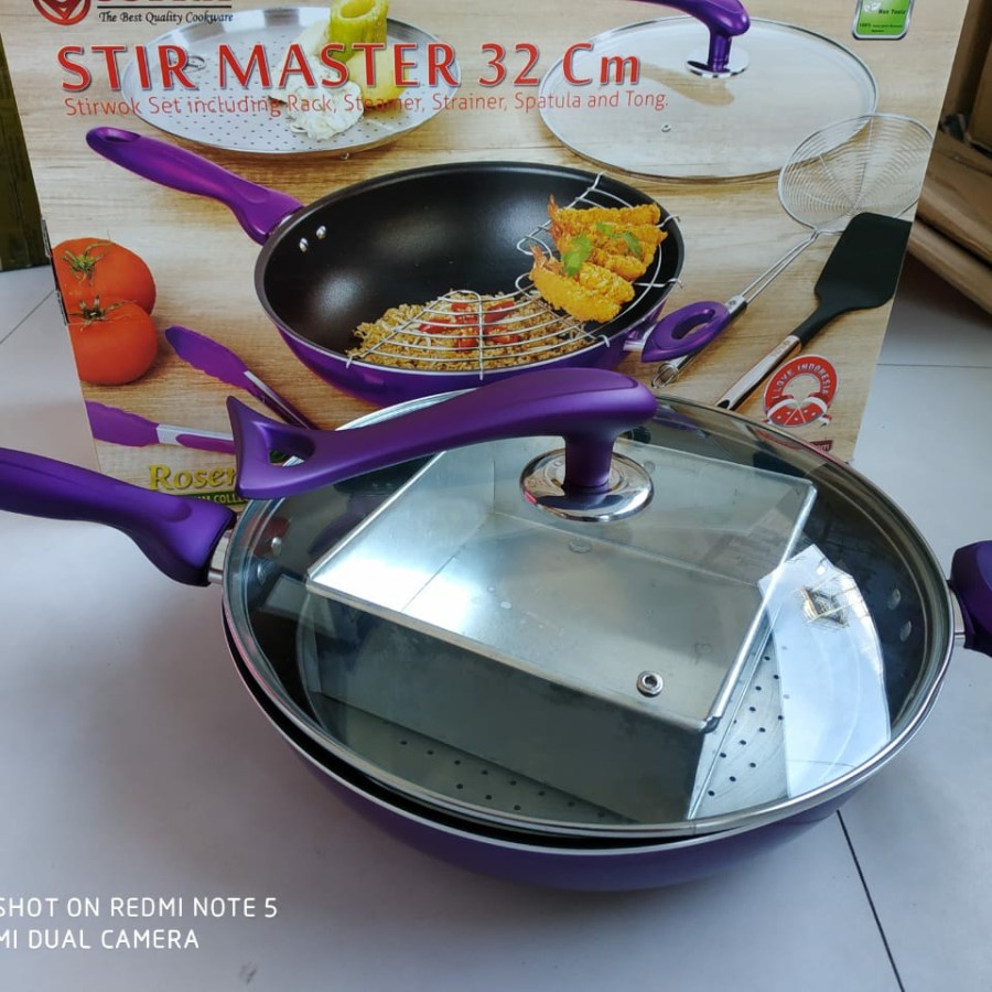 SUPRA Stir Wok Master 32 Cm Rosemary. Wajan Teflon Set