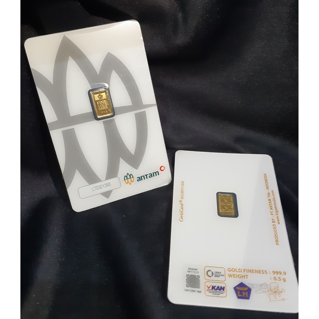 Emas ANTAM 0,5 Gram | 0.5 gr Logam Mulia Fine Gold 24K
