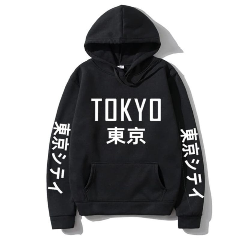 TOKYO TEXT JAPAN SWEATER HOODIE WANITA PRIA TERMURAH TERLARIS'