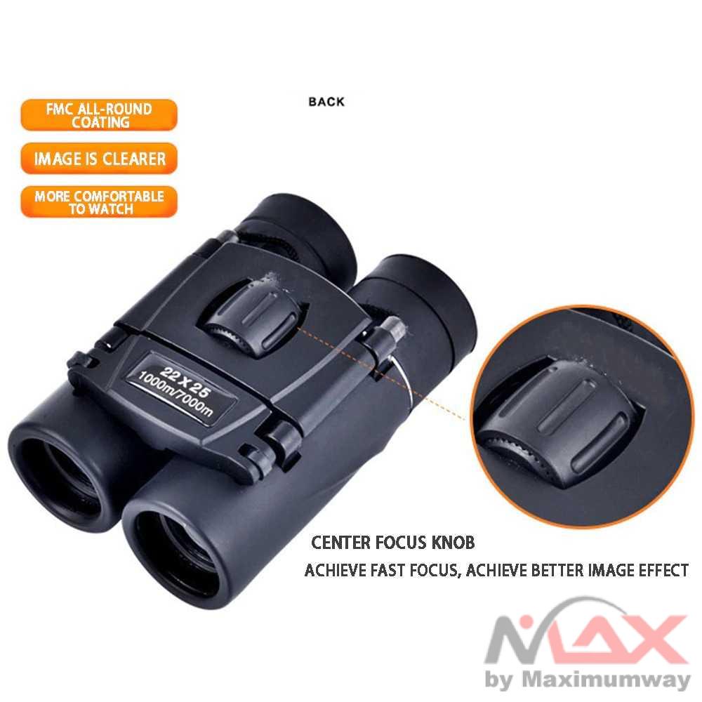 ARSSON Teropong Binocular 1000m -7000m Outdoor Magnification 22x25 Long Range jarak jauh zoom HD Zoom Portable Powerful Binoculars Long Range Telescope BAK4 Prism Multi-coated Lens Waterproof for Outdoor Hunting Camping Long Range Powerful HD Binocular