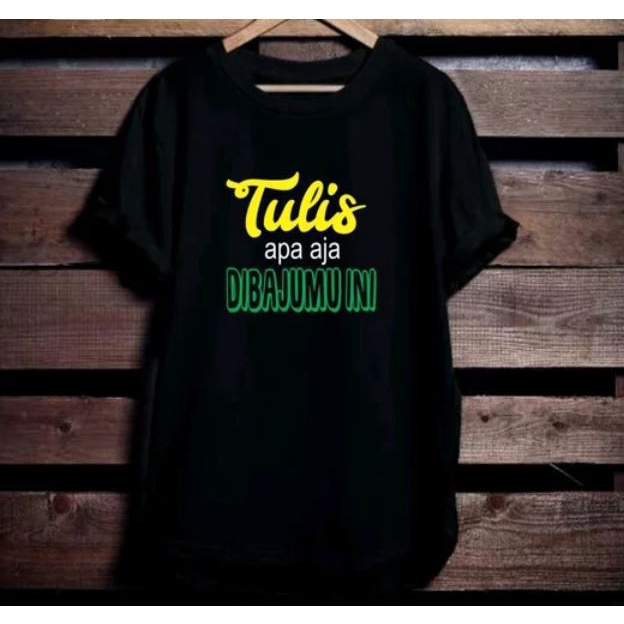 KAOS DISTRO SABLON BIKIN SATUAN DESIGN BEBAS DTF POLOS CUSTOM KUALITAS BERKELAS
