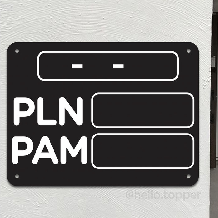 

Papan Akrilik PLN Timbul | Plat Papan Pencatat PLN Acrylic 30x40 Keren