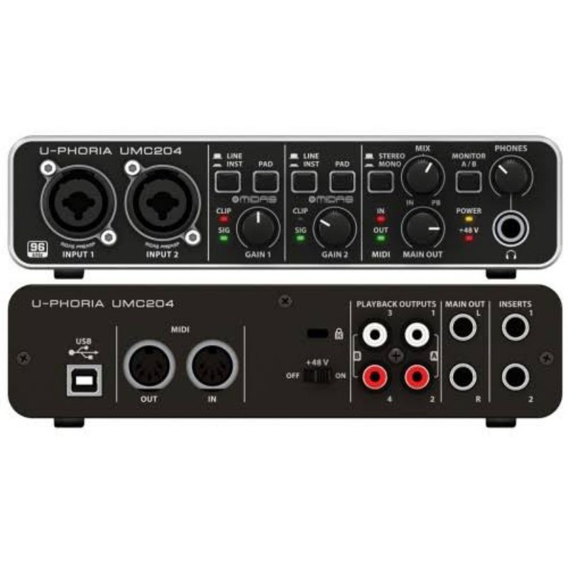 BEHRINGER UMC204HD UMC 204 HD AUDIO INTERFACE