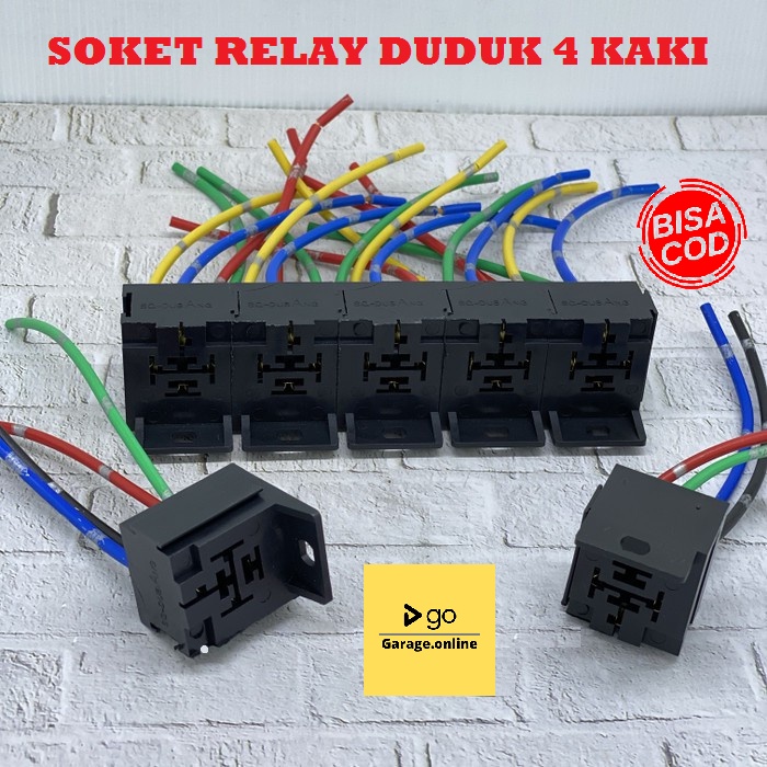 Soket Socket Rumah Relay Gandeng Hella Bosch Denso MX 4 Kabel termurah