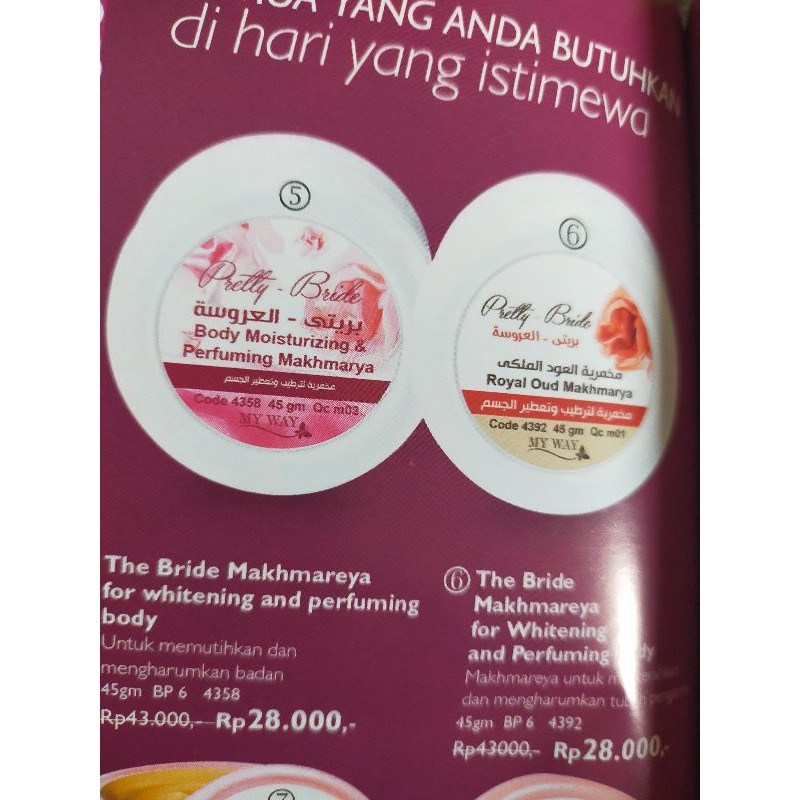 MY WAY Body parfum lotion extra whitening prety bride// Hair Parfuming &amp; smooting Makhmarya