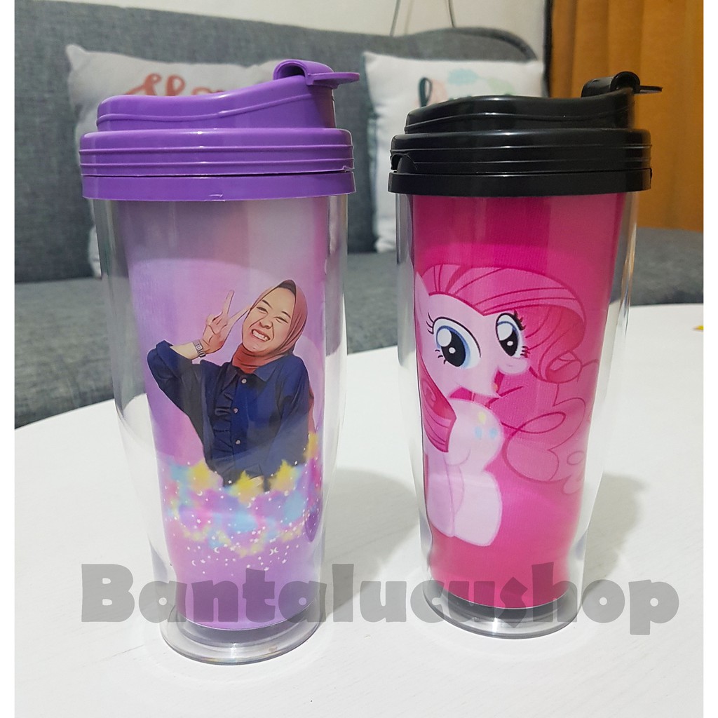 Tumbler Minum Botol Minum Custom Foto Lucu Cocok Untuk Kado Proses Sehari