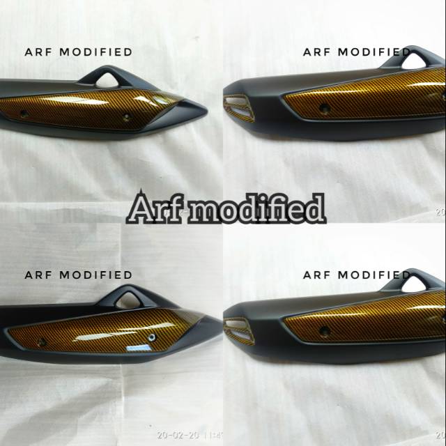 Cover knalpot nmax Carbon gold