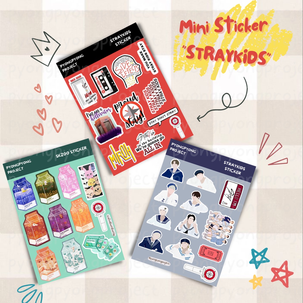 

Sticker Sheet Straykids Diary Planer Journal Decoration Scrapbook by Pyongpyong Project