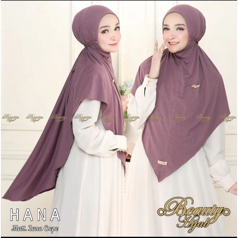 [Ori Beauty]••HANA XXL GOLD SERIES•• hijab instan bergo jumbo••hijab instan