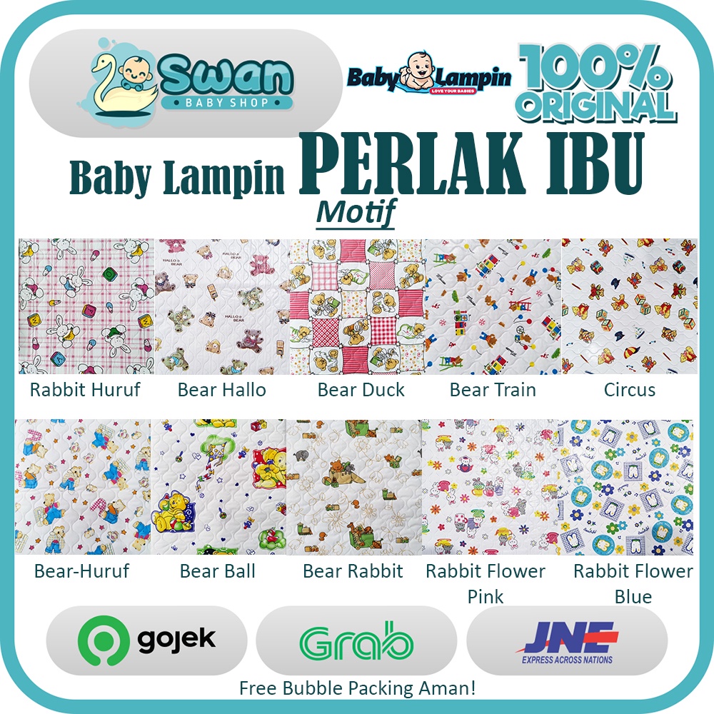 Perlak Ibu / Nifas Baby Lampin - Perlak Melahirkan / Multiguna PREMIUM ( Polos &amp; Motif )