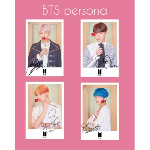 BTS persona with sign Polaroid