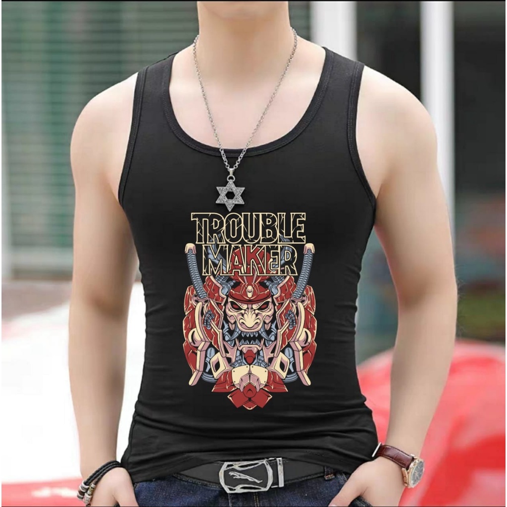 BISA COD-POLILE781 /  singlet motif SAMURAN JAPAN EDITION / singlet pria / kaos dalam pria terlaris