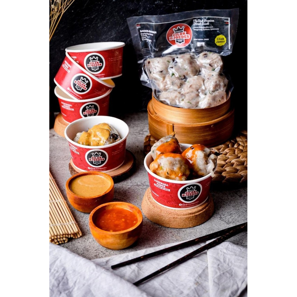 

Cilok Djoedes Frozen JAMUR Mushroom isi 9 pcs besar - saos djoedes