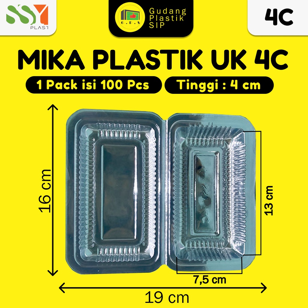 Mika Kue UK 4C Bening isi 100 / Food Grade