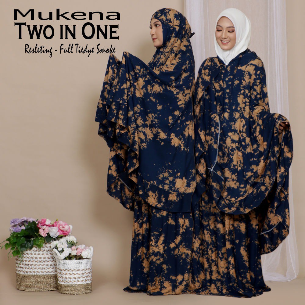 Mukena Bali Full Smoke 2 In 1 Untuk Dewasa Bahan Rayon Premium