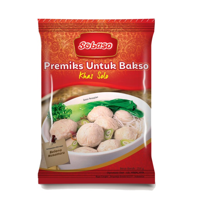

MURAH Sobaso Tepung Premiks Untuk Bakso Khas Solo 250 gr